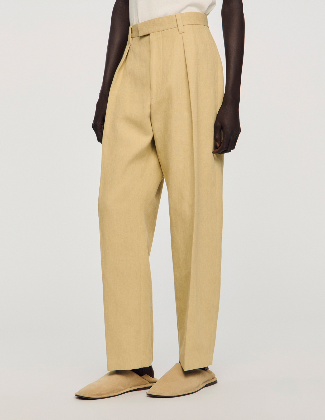 Мужские широкие брюки со складками_4