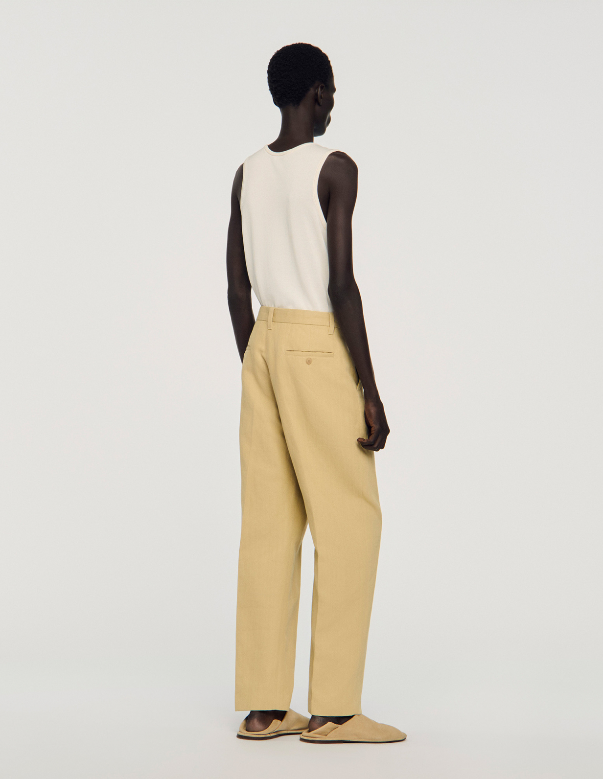 Мужские широкие брюки со складками_5