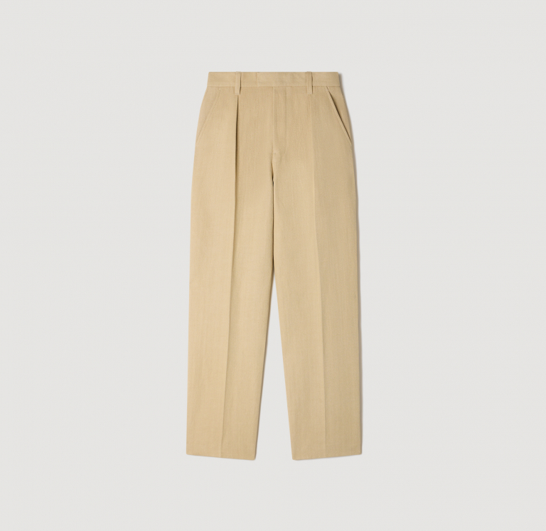 Мужские широкие брюки со складками