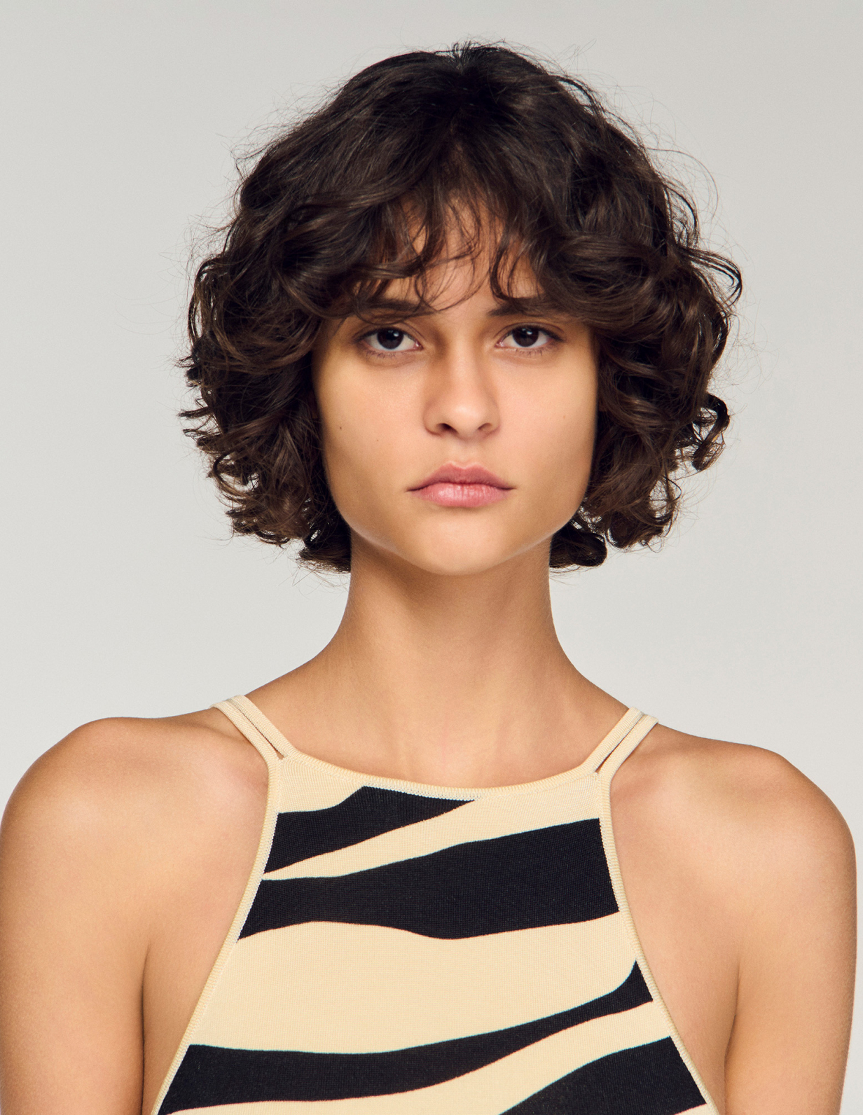 Жіноча в'язана сукня із зебровим принтом_5