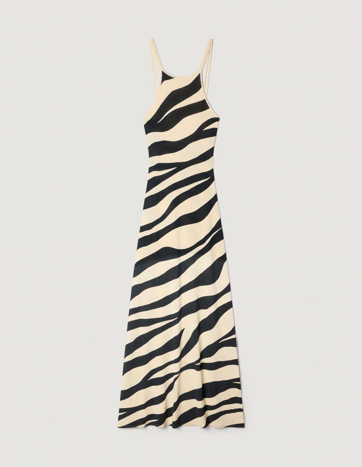 Жіноча в'язана сукня із зебровим принтом_2