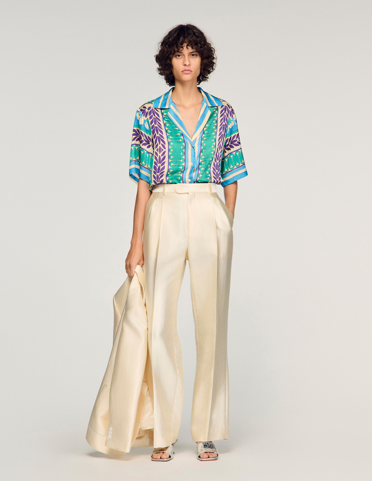 Жіноча сорочка з квітковим принтом_1