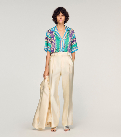 Жіноча сорочка з квітковим принтом