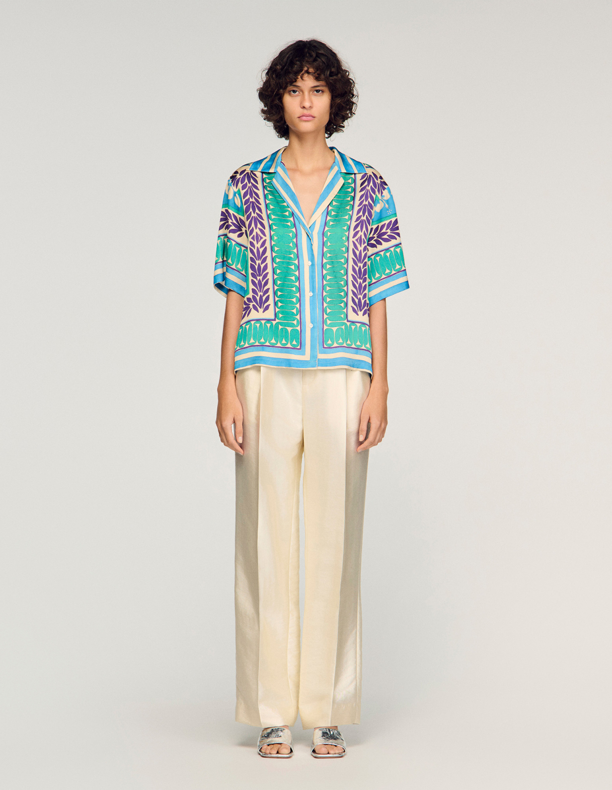 Жіноча сорочка з квітковим принтом_2