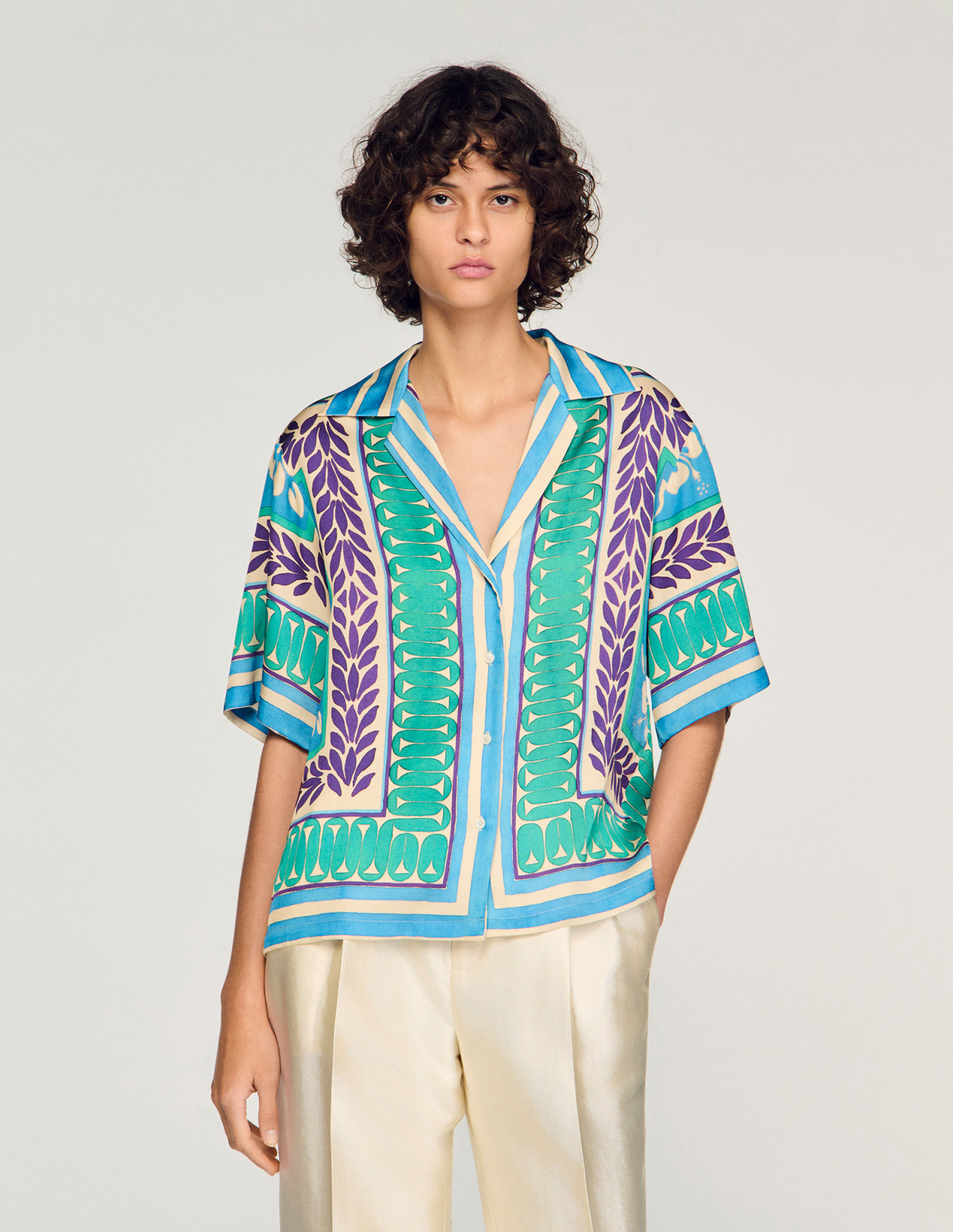 Жіноча сорочка з квітковим принтом_4