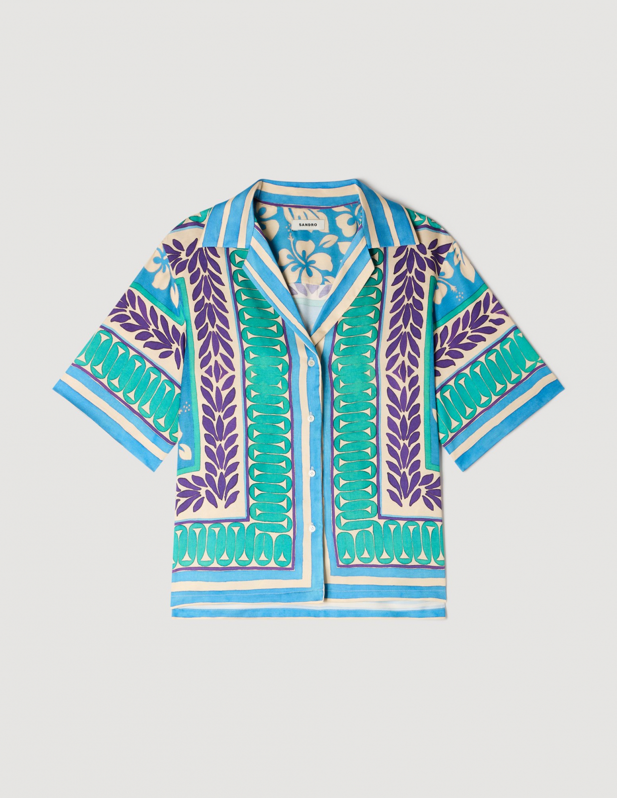 Жіноча сорочка з квітковим принтом_7