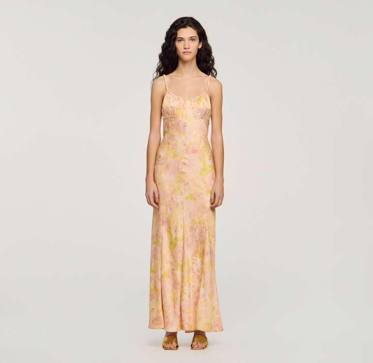 Жіноча максі-сукня з квітковим принтом