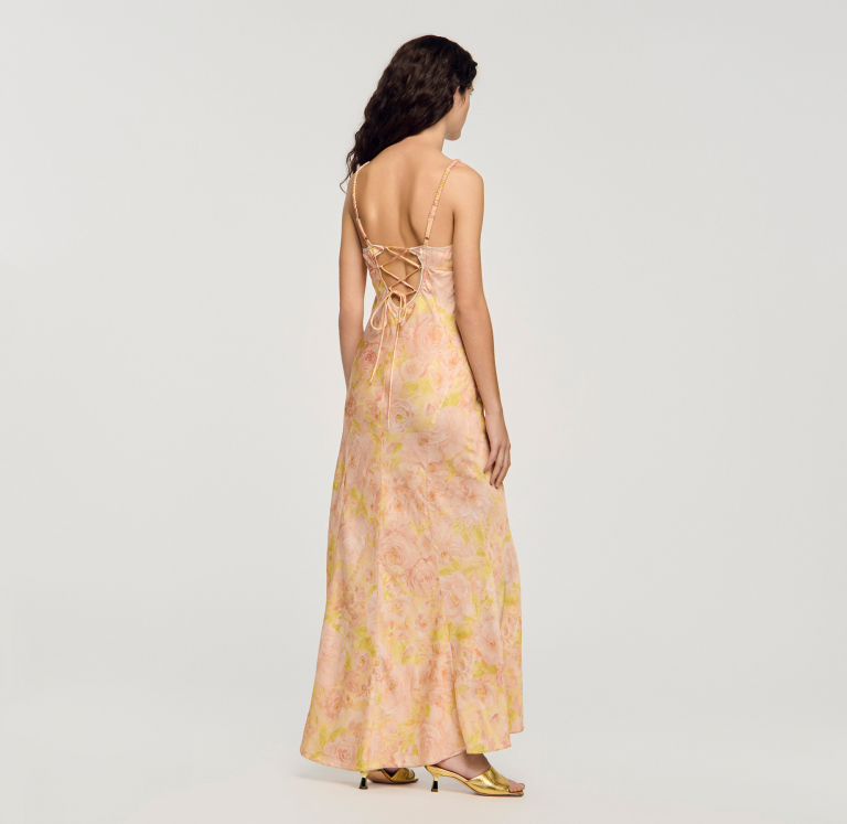 Жіноча максі-сукня з квітковим принтом