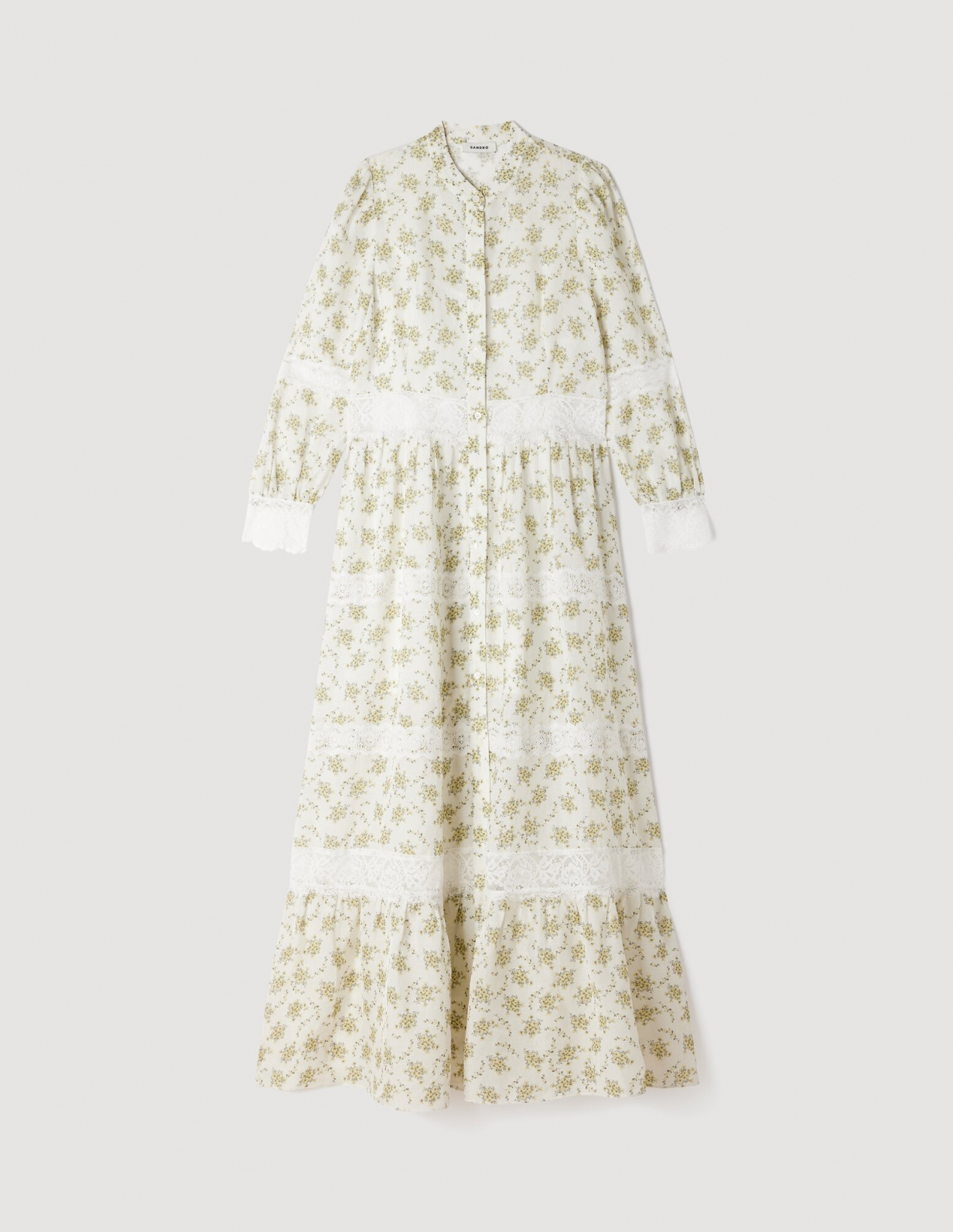 Женское платье с цветочным принтом и кружевом_6