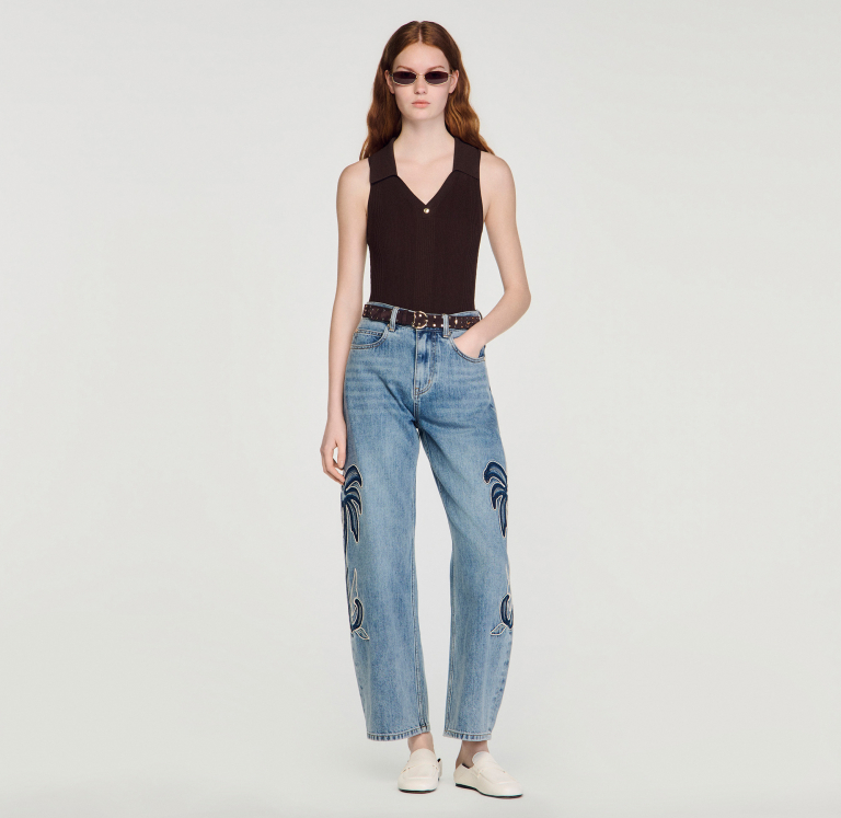 Жіночий коричневий в'язаний боді