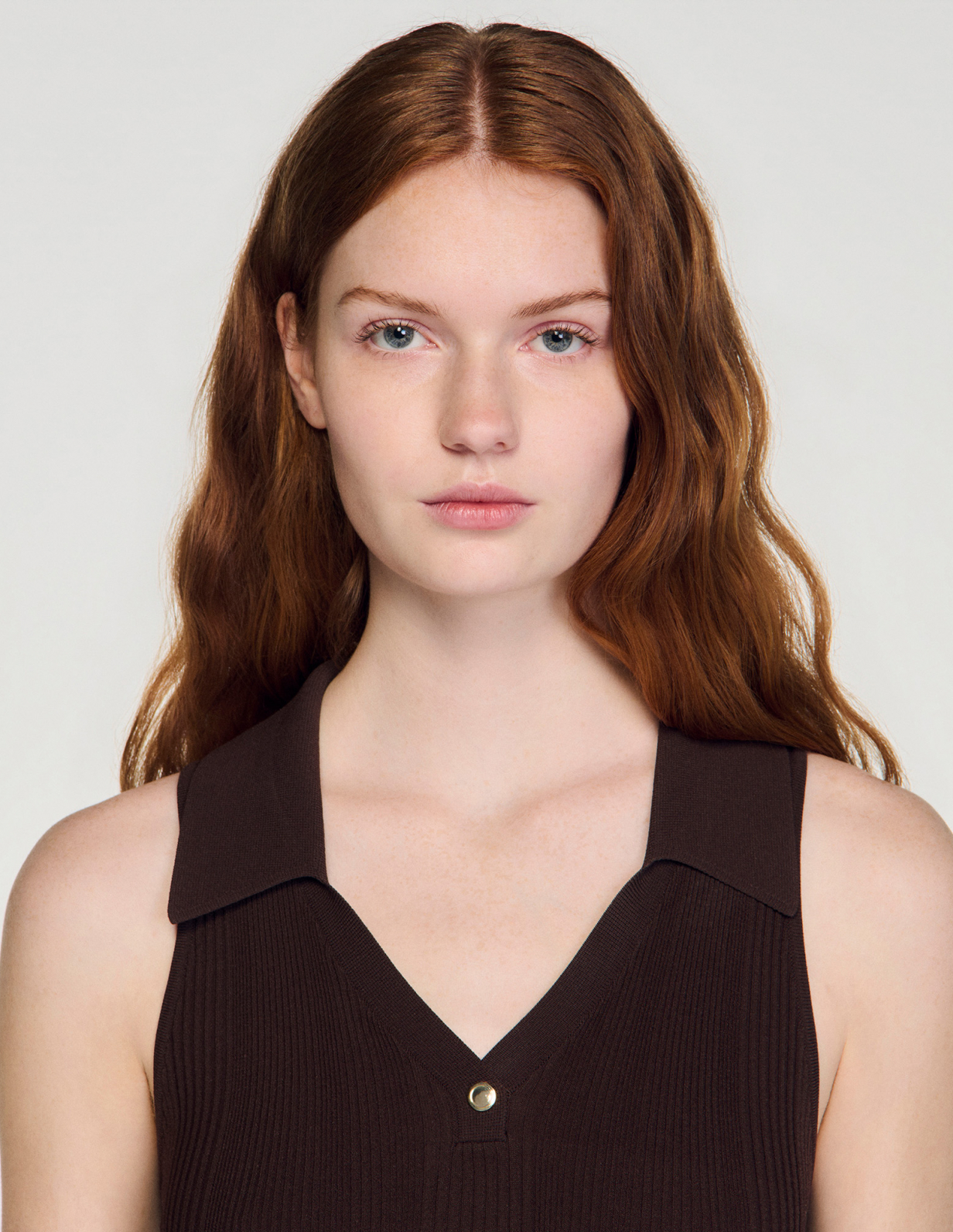 Жіночий коричневий в'язаний боді_3