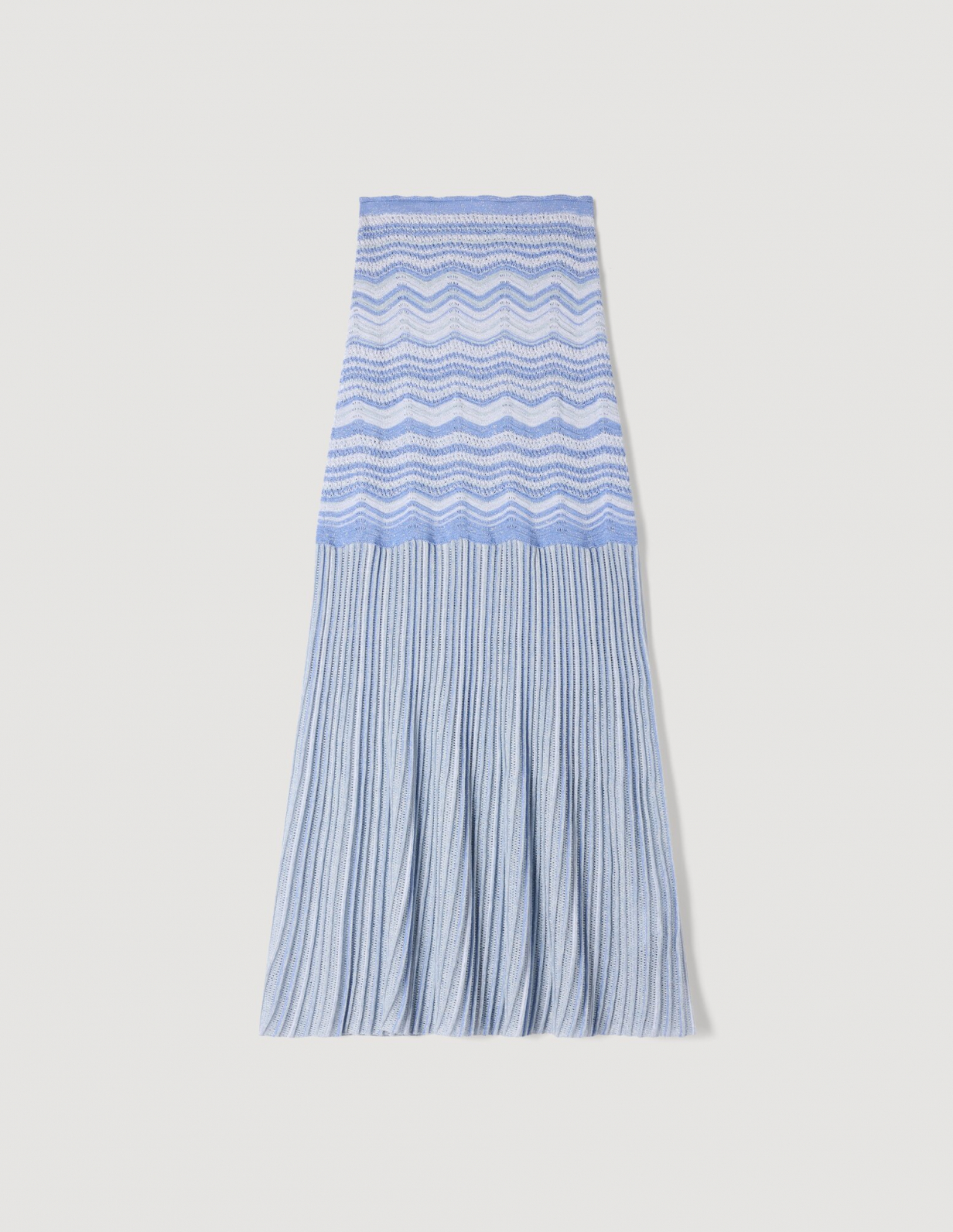 Жіноча в'язана спідниця з градієнтним візерунком_6