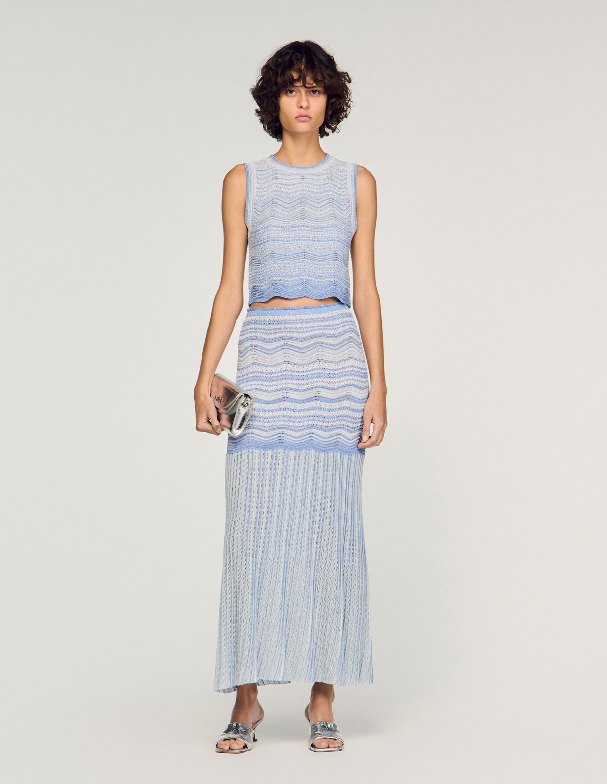 Жіночий в'язаний топ з ефектом омбре_1