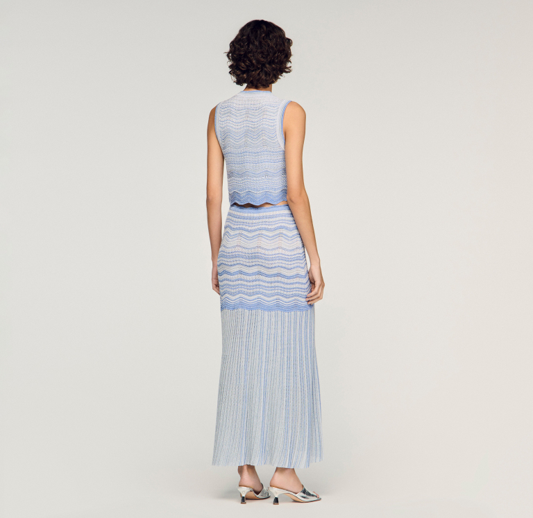 Жіночий в'язаний топ з ефектом омбре