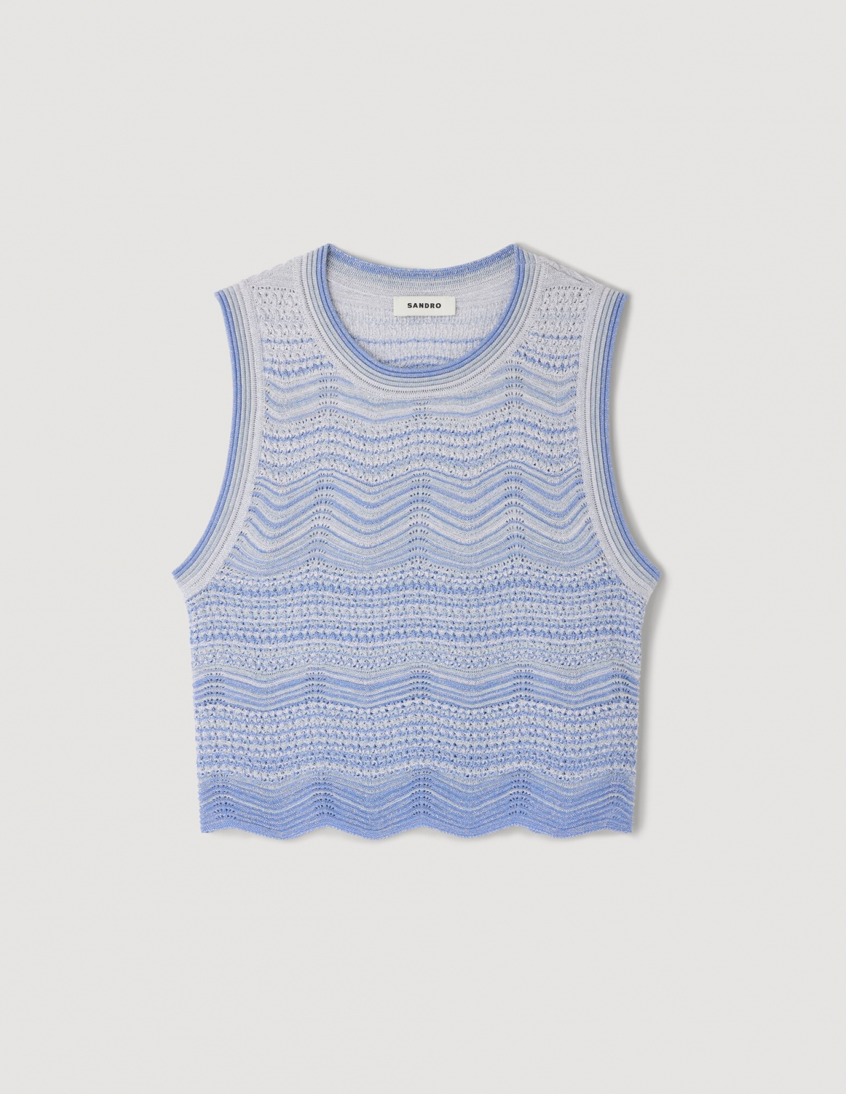 Жіночий в'язаний топ з ефектом омбре_6