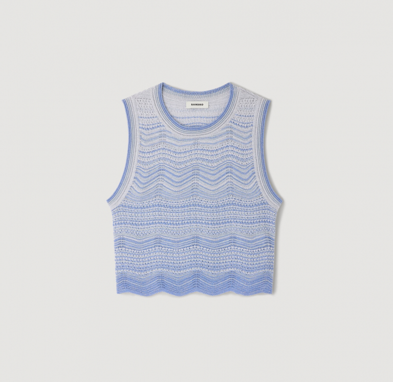 Жіночий в'язаний топ з ефектом омбре