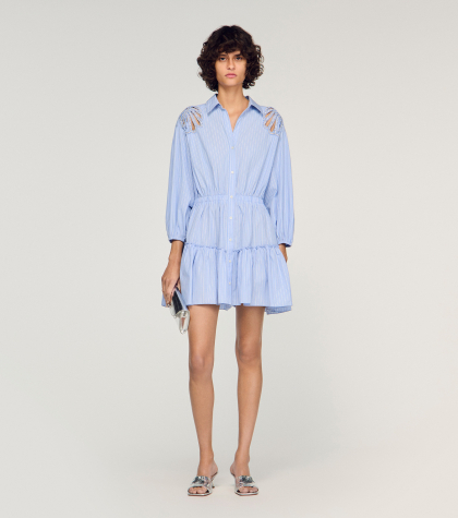 Жіноча коротка смугаста сукня