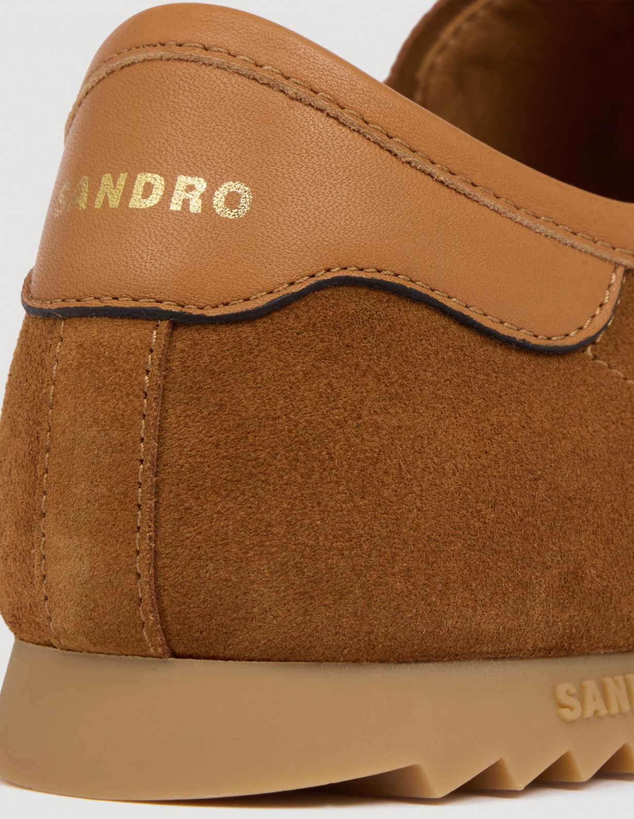 Чоловічі коричневі кросівки зі шкіри та замші_4