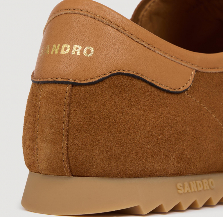 Чоловічі коричневі кросівки зі шкіри та замші