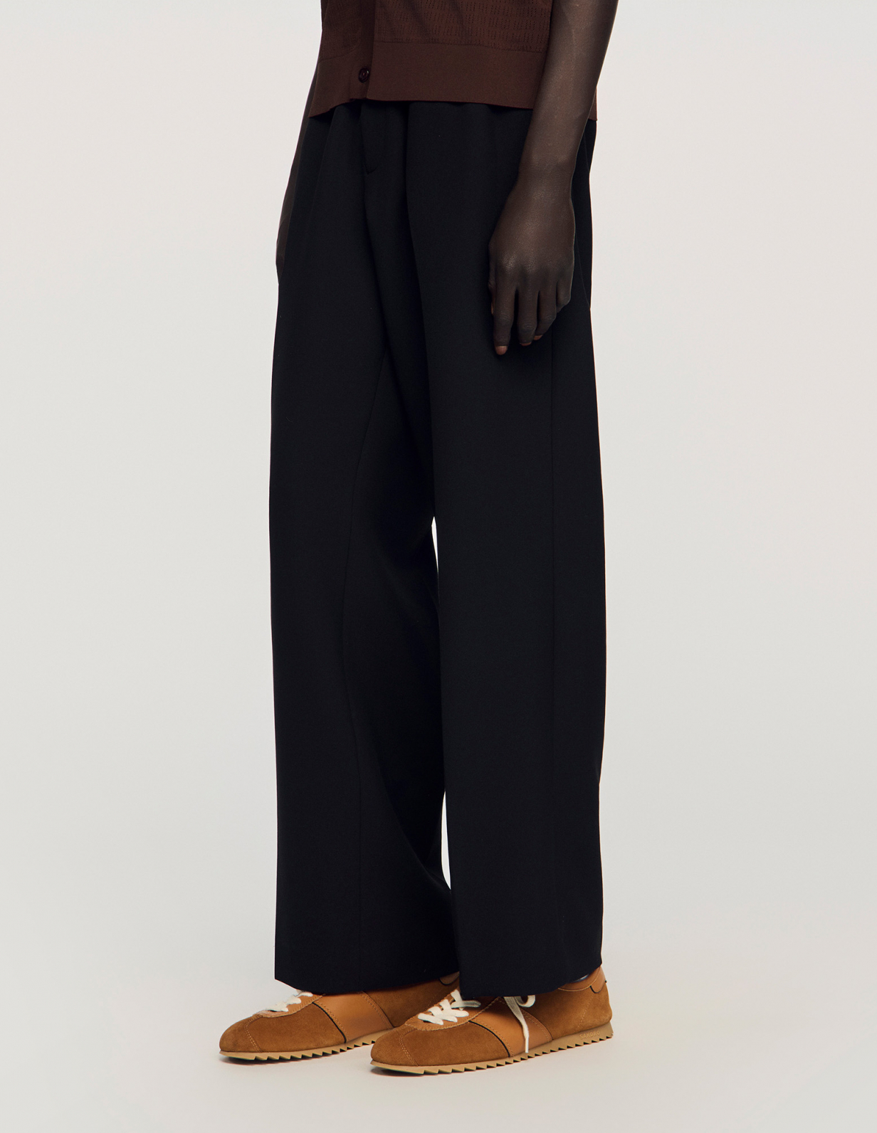 Чоловічі коричневі кросівки зі шкіри та замші_5