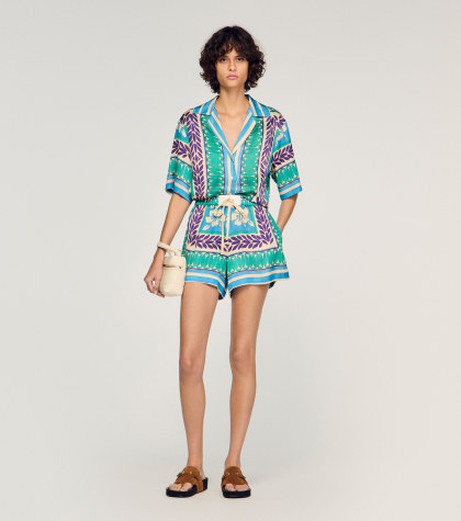 Жіночі шорти з квітковим принтом