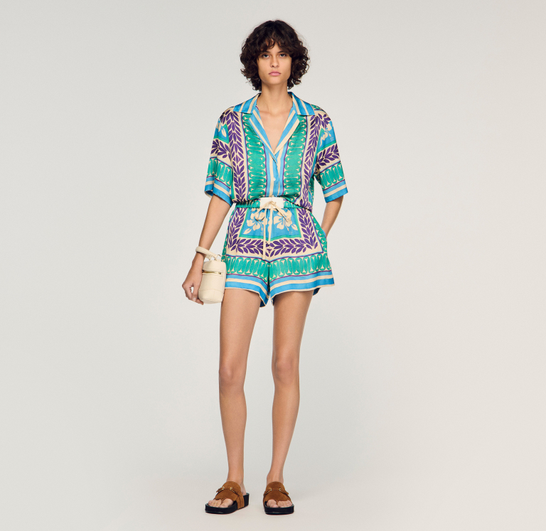 Жіночі шорти з квітковим принтом