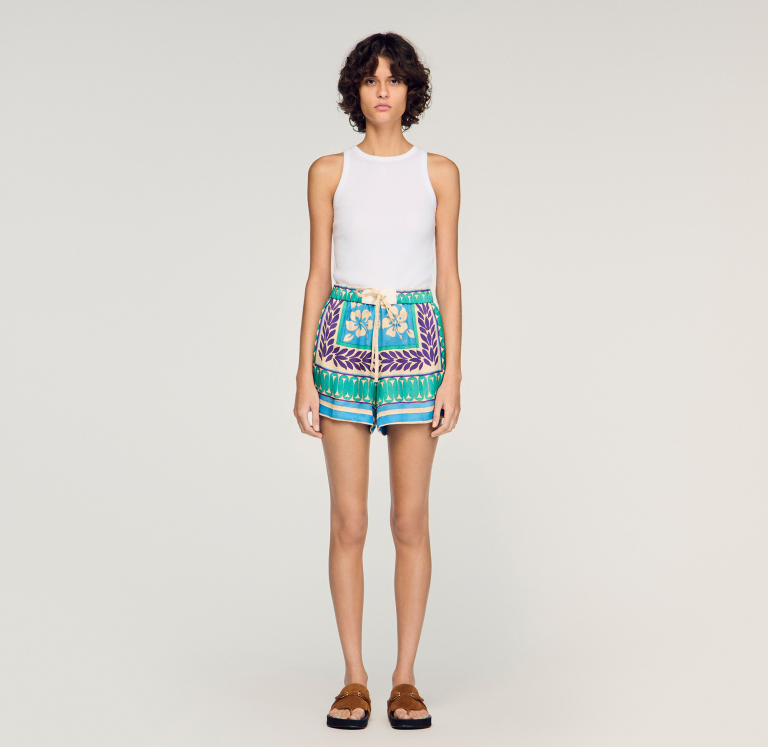 Жіночі шорти з квітковим принтом