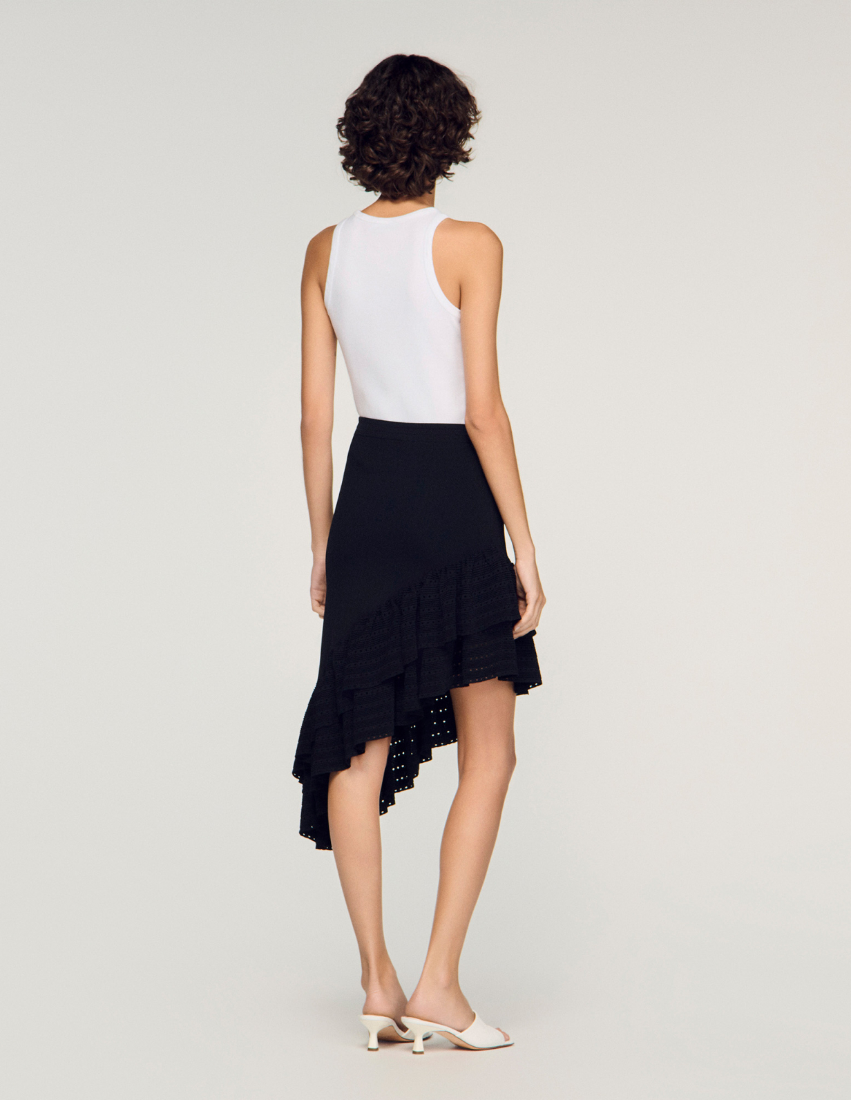 Женская асимметричная вязаная юбка_5