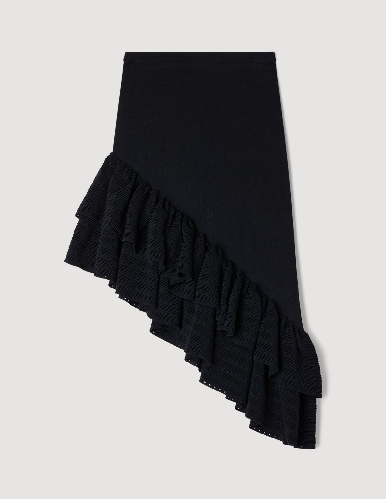 Женская асимметричная вязаная юбка_6