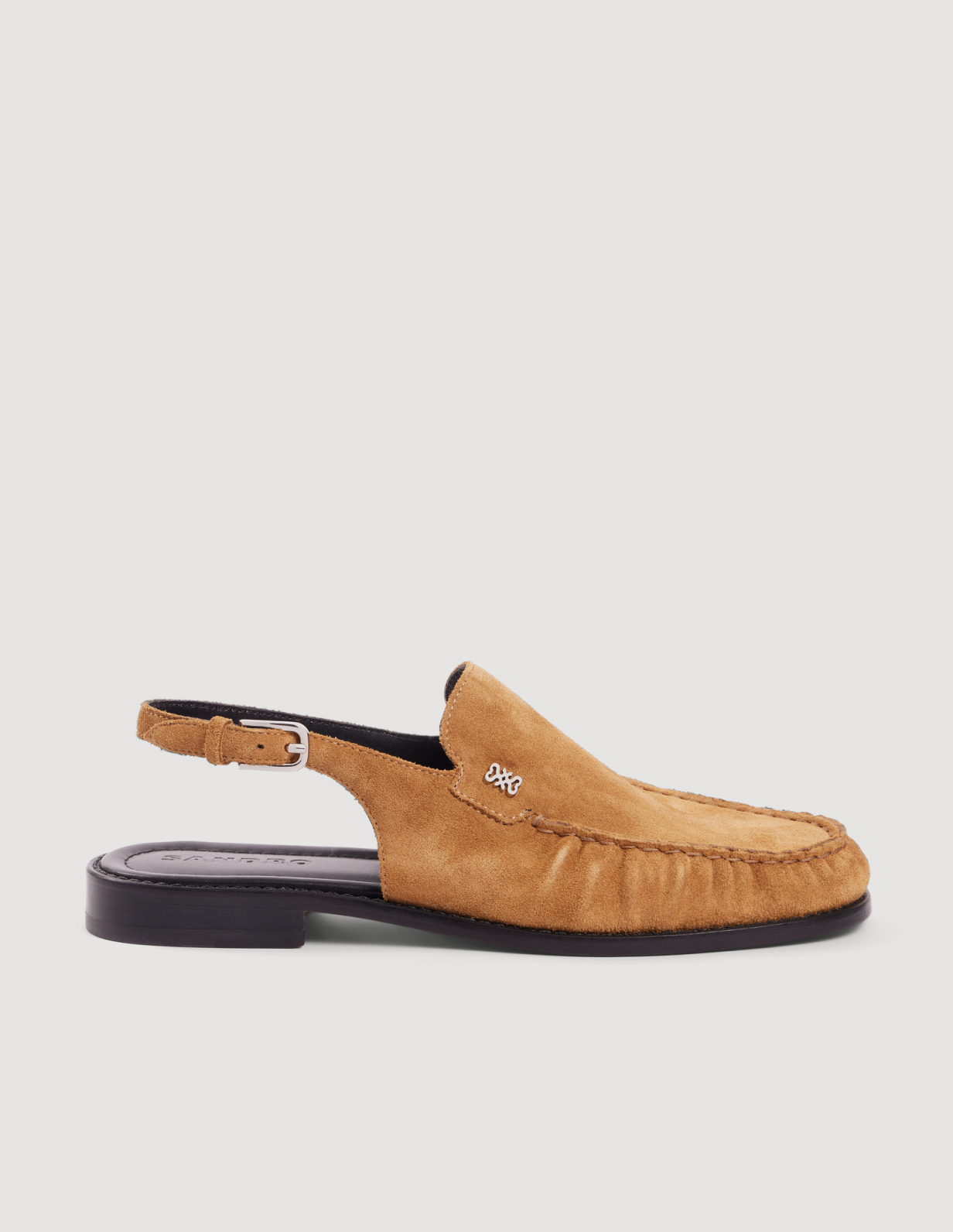 Жіночі бежеві замшеві мокасини_1