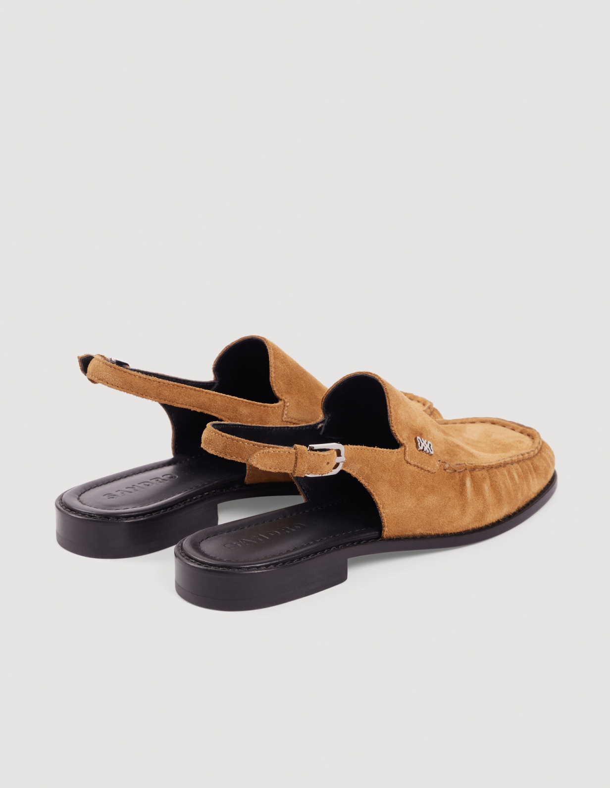 Жіночі бежеві замшеві мокасини_3