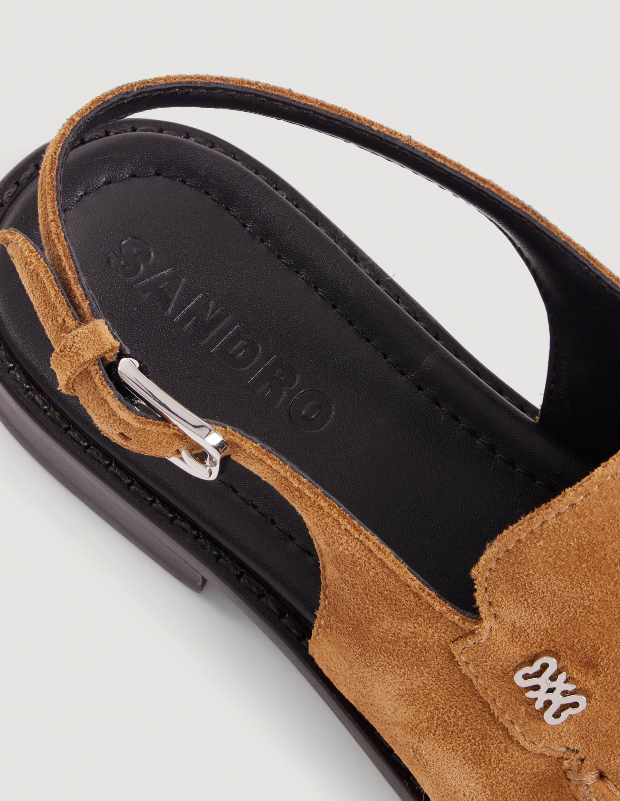 Жіночі бежеві замшеві мокасини_4