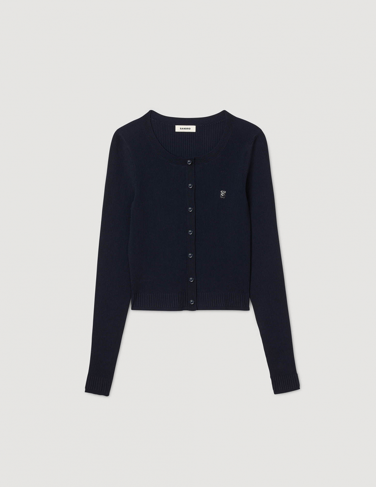 Женский кардиган тонкой вязки в рубчик_6