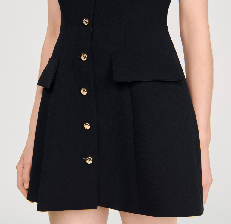 Жіноча чорна міні-сукня