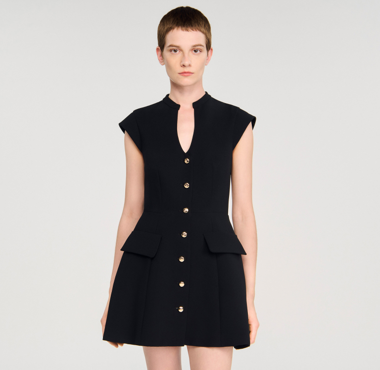 Жіноча чорна міні-сукня