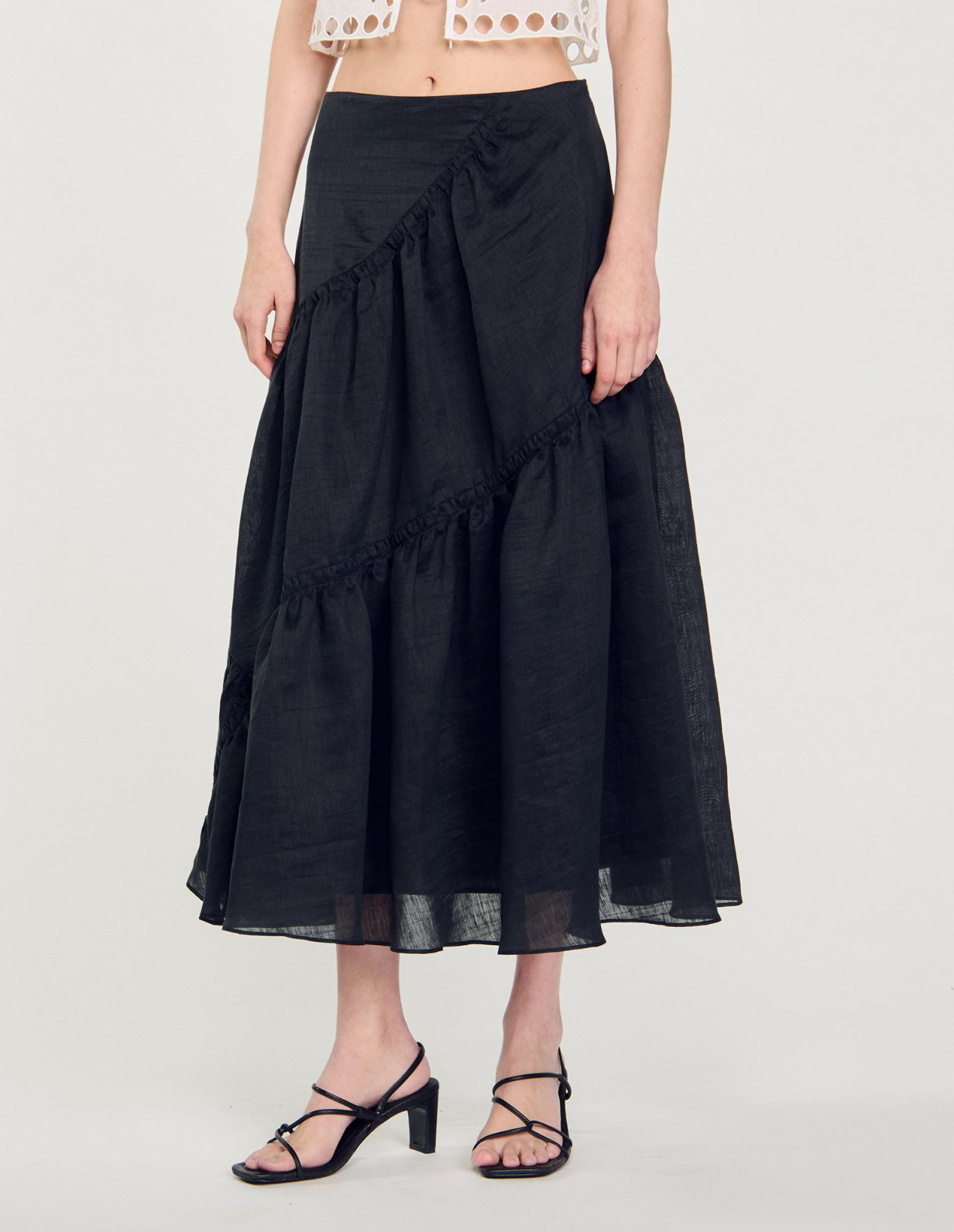 Жіночі босоніжки на тонких ремінцях_5