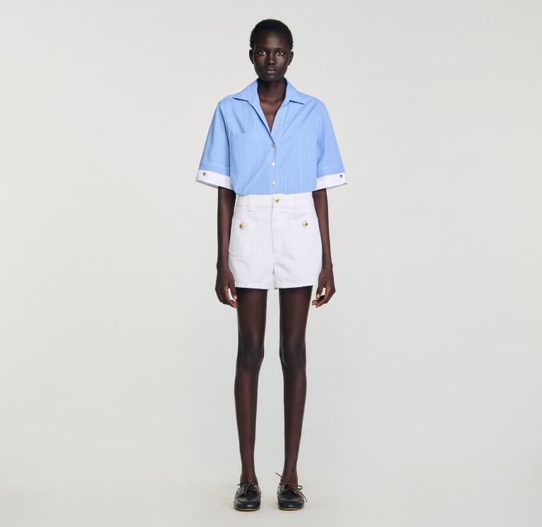 Жіночі білі джинсові шорти