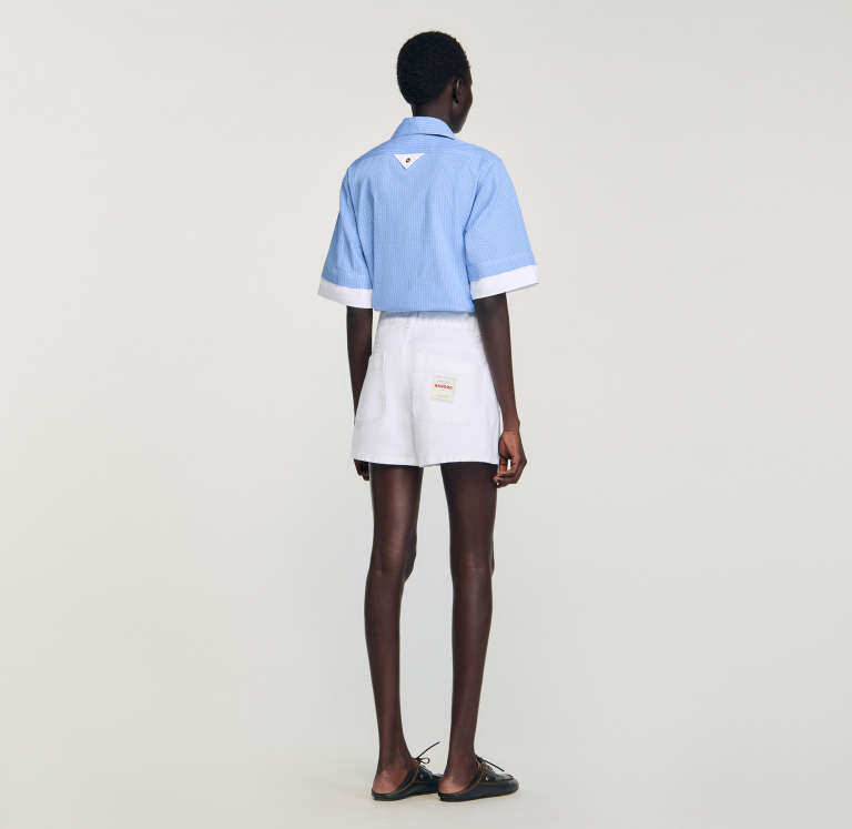 Жіночі білі джинсові шорти