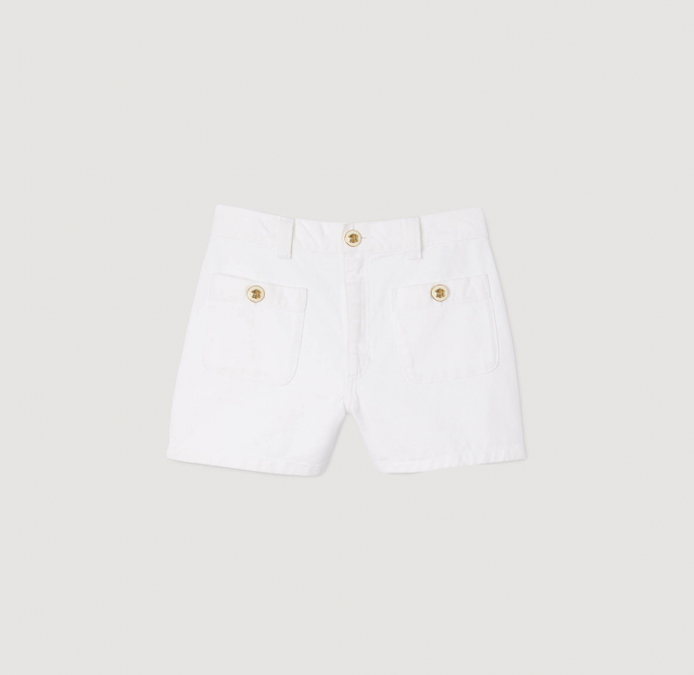 Жіночі білі джинсові шорти